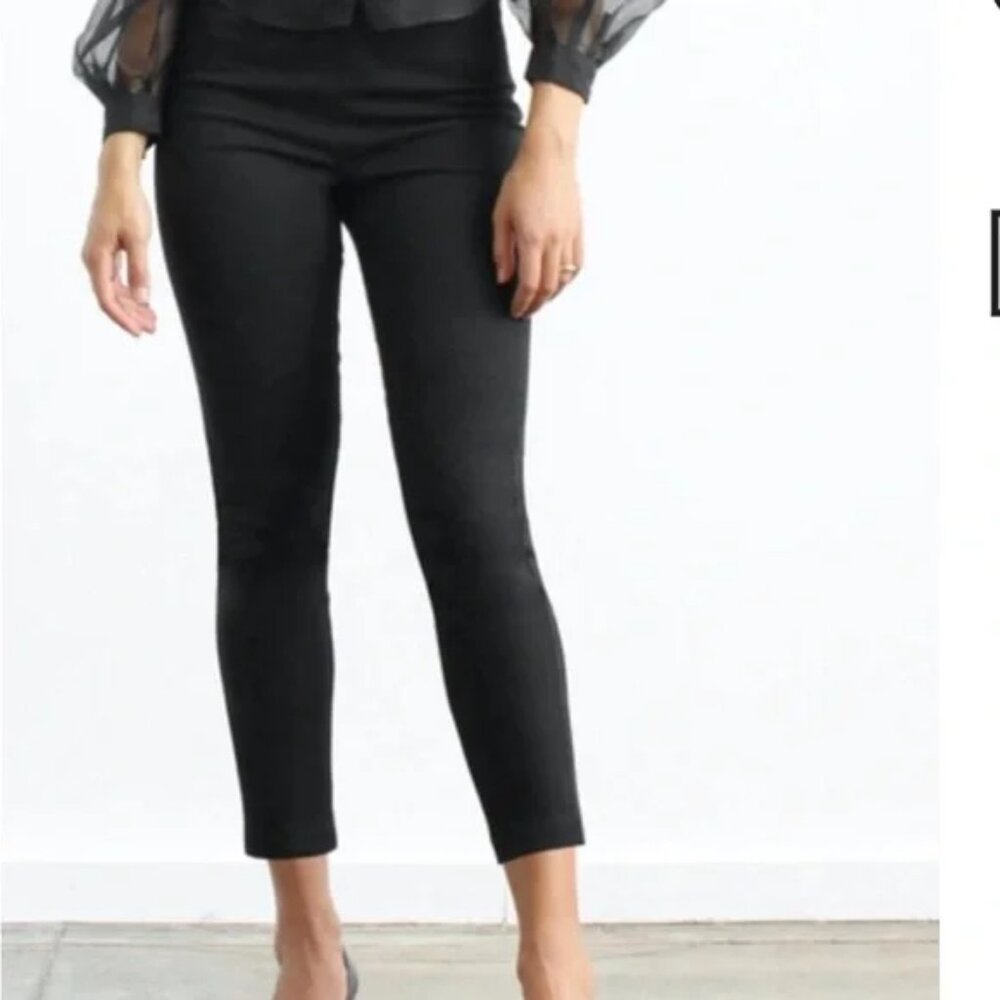 Most of All Davey Black High Rise Ankle Pant, Straight Leg, Back Zip